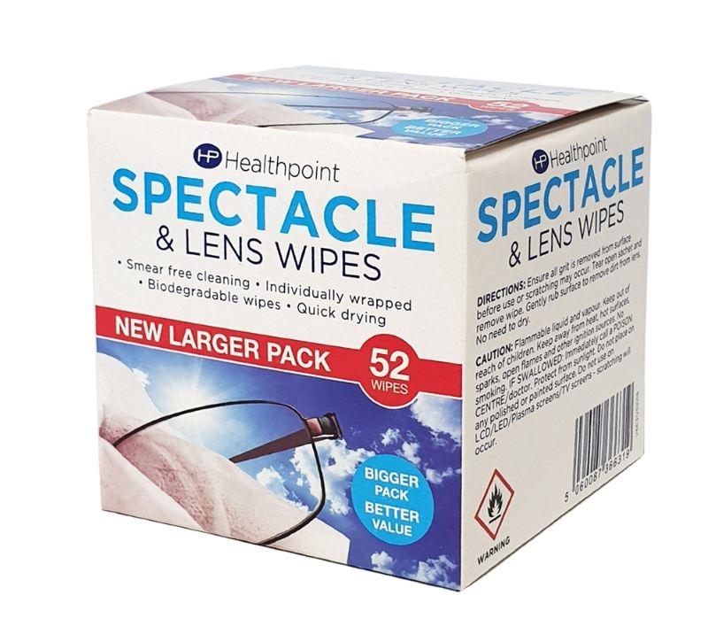 Healthpoint Spectacle Lens Wipes - 52