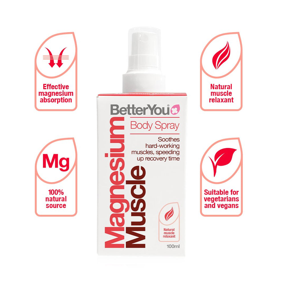 BetterYou Magnesium Muscle Body Spray, 100ml