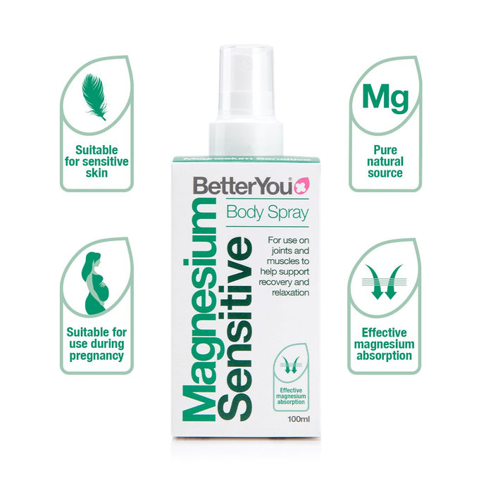 BetterYou Magnesium Sensitive Body Spray, 100ml