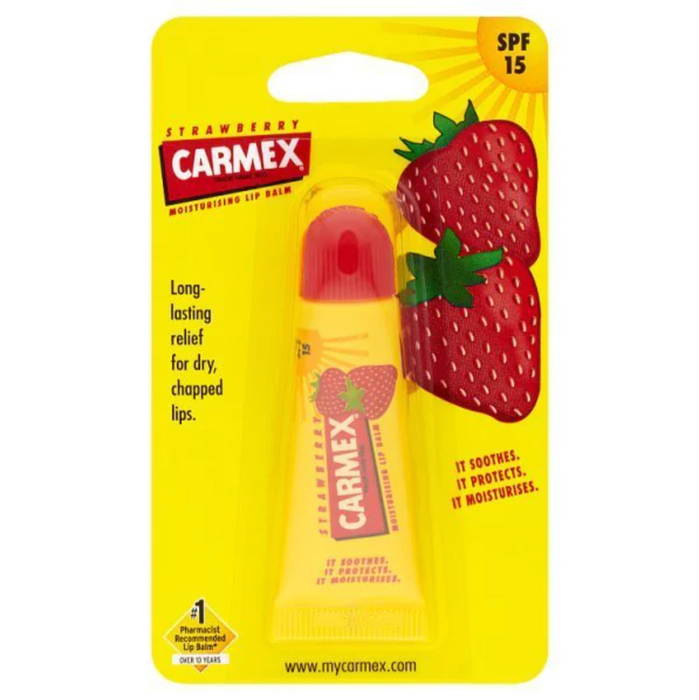 Carmex Moisturising Lip Balm Tube 10g - Strawberry