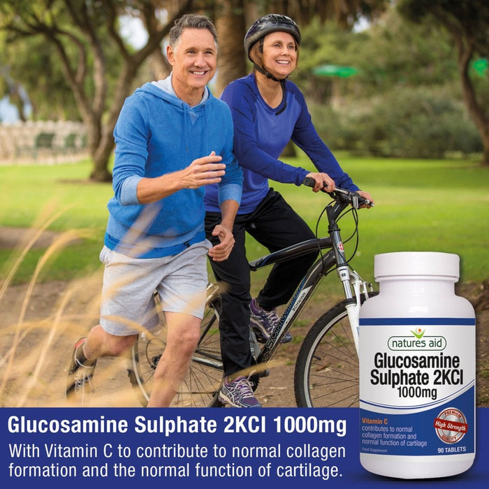 Natures Aid Glucosamine Sulphate 1000mg with Vitamin C - 90 Tablets