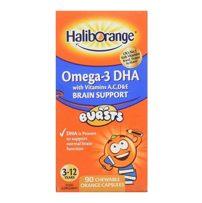 Haliborange Omega-3 DHA Brain Support Bursts - 90 Chewable Tablets
